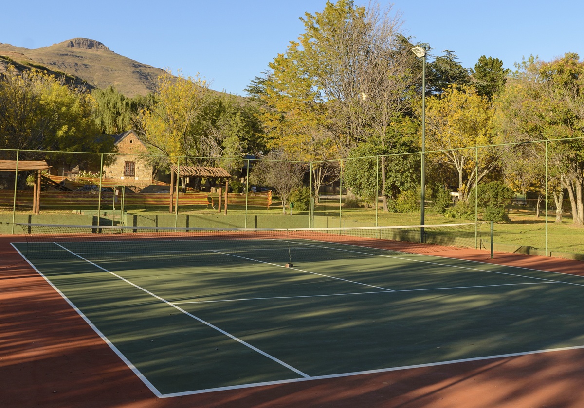 Tennis courts at Kiara Lodge Resort Drakensberg